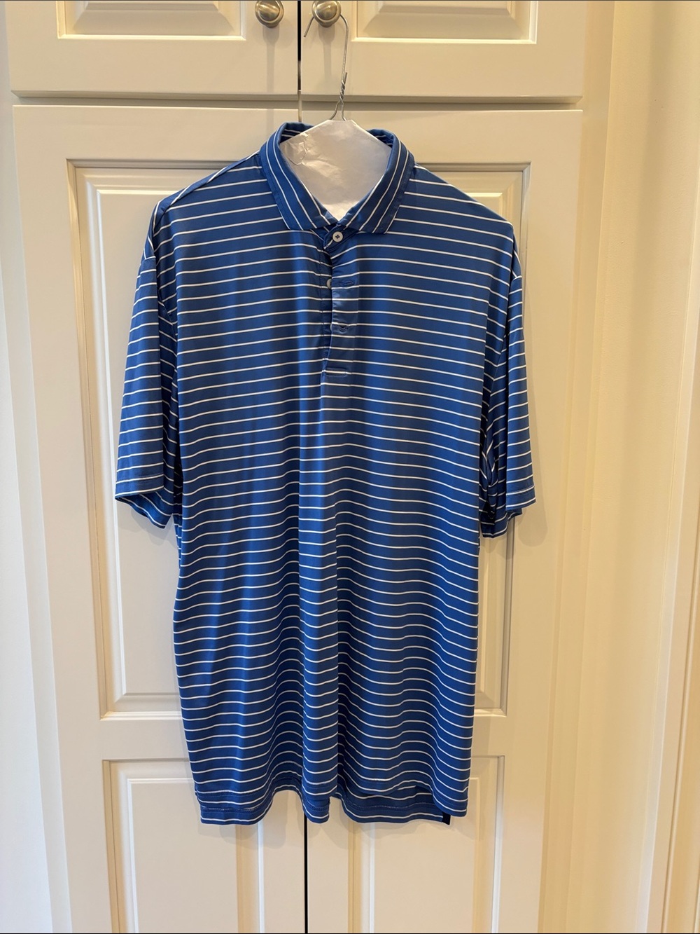 Ralph Lauren Blue and White Striped Polo